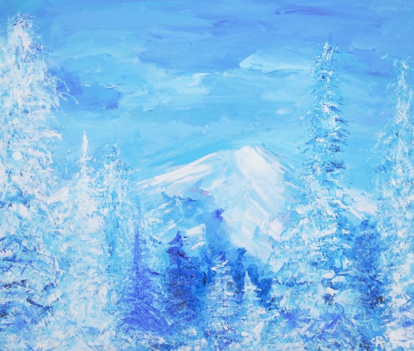 Monochromatic Blue Rocky Mountains by Chris Rutledge
